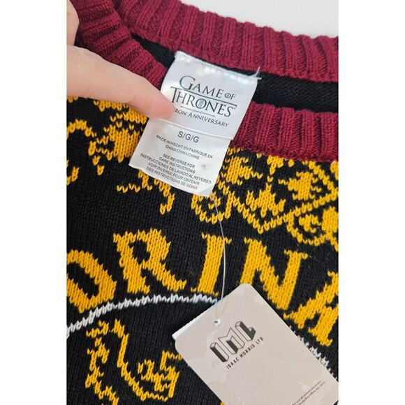 NWT game of thrones GOT ugly sweater Christmas holiday drinking Small unisex NEW - Picture 3 of 5
